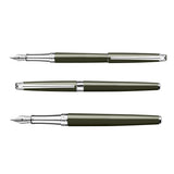 Caran d'Ache Léman Slim brass fountain pen – Terre d'Ombre