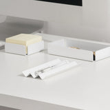 A set of steel desk organizers by Hido.