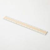 Midori Aluminium Ruler – Ivory with Wood Inlay, Midori, stationery design