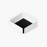 White MYOKO desk tray by Hido, finished inside with black felt.