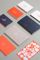 Notebooks and stickers with a moon theme from the Luna collection.