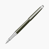 Caran d'Ache Léman Slim brass fountain pen – Terre d'Ombre