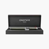Caran d'Ache Léman Slim brass fountain pen – Terre d'Ombre