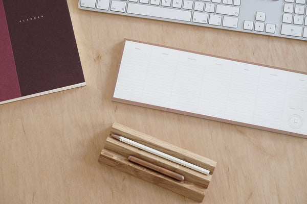 Oak Wood Pen Tray, Papierniczeni, home office, stationery
