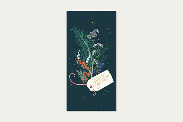 Pop-up Christmas Greeting Card – Flower Bouquet, UWP Luxe, stationery design