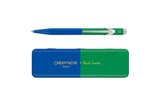 Caran d’Ache 849 Paul Smith Aluminium Ballpoint Pen – Cobalt & Emerald, Caran d'Ache, stationery design